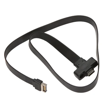 USB 3.1 Priekinio Skydelio Tipas E, C Tipo ilgiklis ,Gen 2 (10 Gbit/S) Vidaus Adapterio Kabelį,su 2 Varžtais (50cm)
