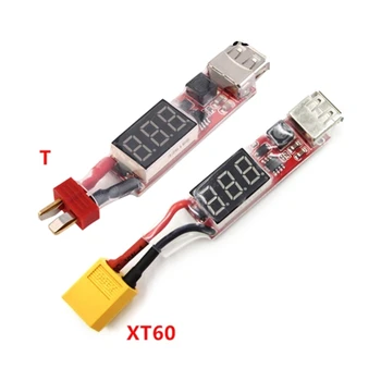 Išplėstinė Lipo Baterija XT60/T Kištuko į USB Adapteris Besiūlių Įkrovimo Konversijos Skrydžio Mėgėjai Y9RF