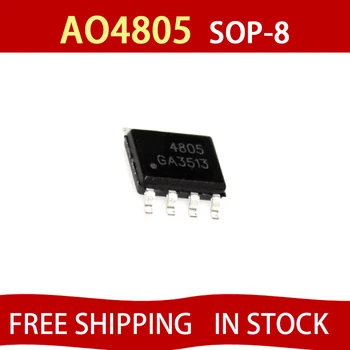 20PCS/DAUG AO4805 O4805 30 V 9A 4805 SOP-8 SMD SOP8 Naujas Originalus Geros Kokybės Chipset Nemokamas Pristatymas