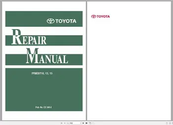 Toyota šakinis Krautuvas 8 Serija Paslaugų Vadovus, PDF 4.34 GB DVD