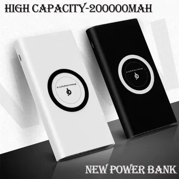 Nemokamas Pristatymas 2023NEW Belaidžio FastCharging PowerBank Nešiojamų 200000mAhLED Ekrano Išorės BatteryPack ForHTC PowerBank IPhone
