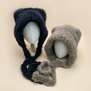 Ausų Apsaugos Naujų Šiltas Kibirą Skrybėlės tiek tenka Ausis Cute Mados Moterų Medvilnės Rudens ir Žiemos Universalus Minkštas korėjos Versija