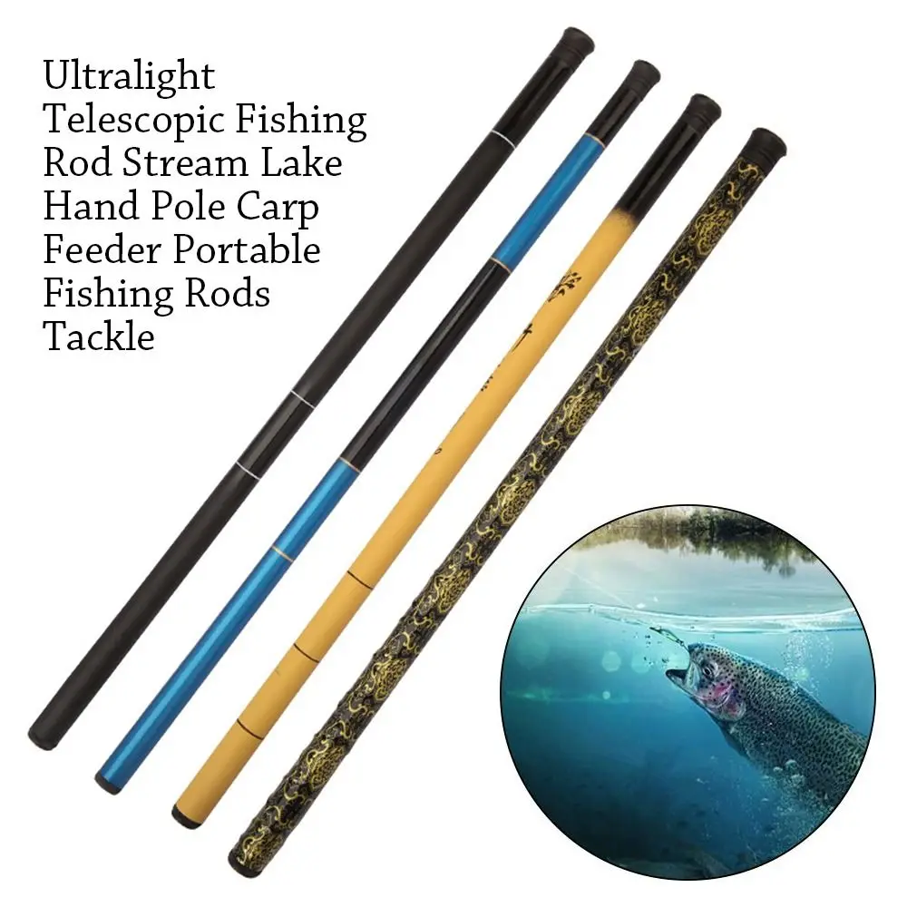 Ultralight Teleskopine Meškere Patvarus Mini Nešiojamieji Žvejybos Reikmenys Kelionės SuperHard Karpis Finansuojančiojo Ežero - 0