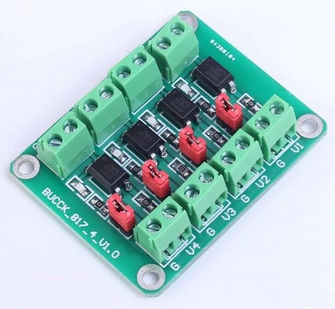 4-Kanalų PC817 Arduino Optocoupler Optiniu-izoliatorius 3.6-30 V Vairuotojas Breakout Modulis - 0