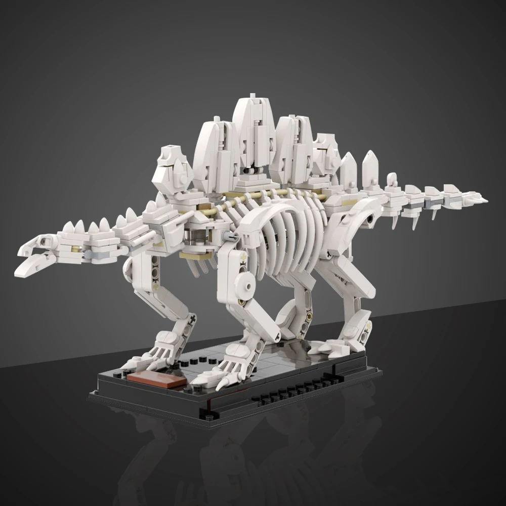 SS Muziejus Dinozaurų Skeletas Ekranas Dinozaurų Iškastinio Skeletas Blokai Nustatyti Stegosaurus Iškastinio Surinkti Plytas, vaikams, žaislai - 0