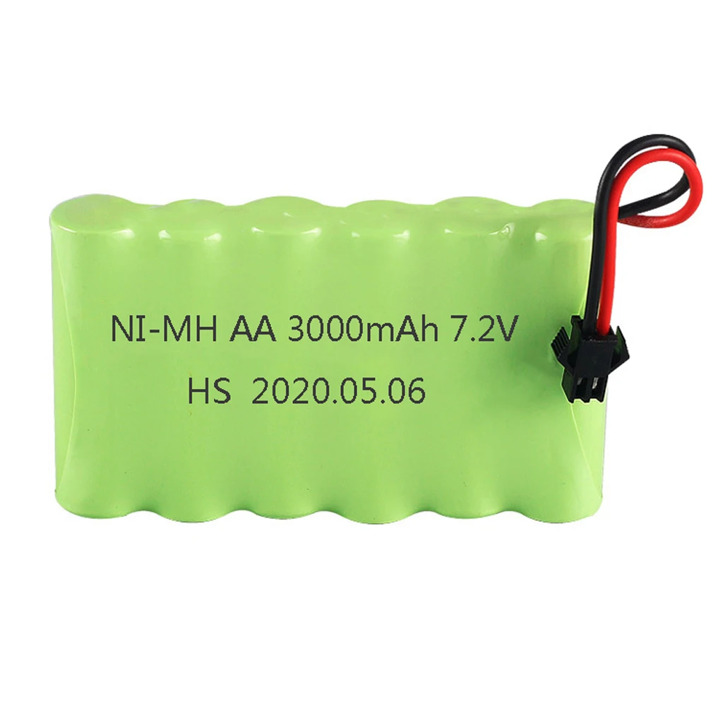 M modelis NIMH Baterijos 7.2 V 3000mah Baterija su Krovikliu nustatyti Rc Žaislas Automobilius, Laivus, Ginklus, Ni-MH AA 2800mah 7.2 v Įkrovimo Baterija (akumuliatorius - 1