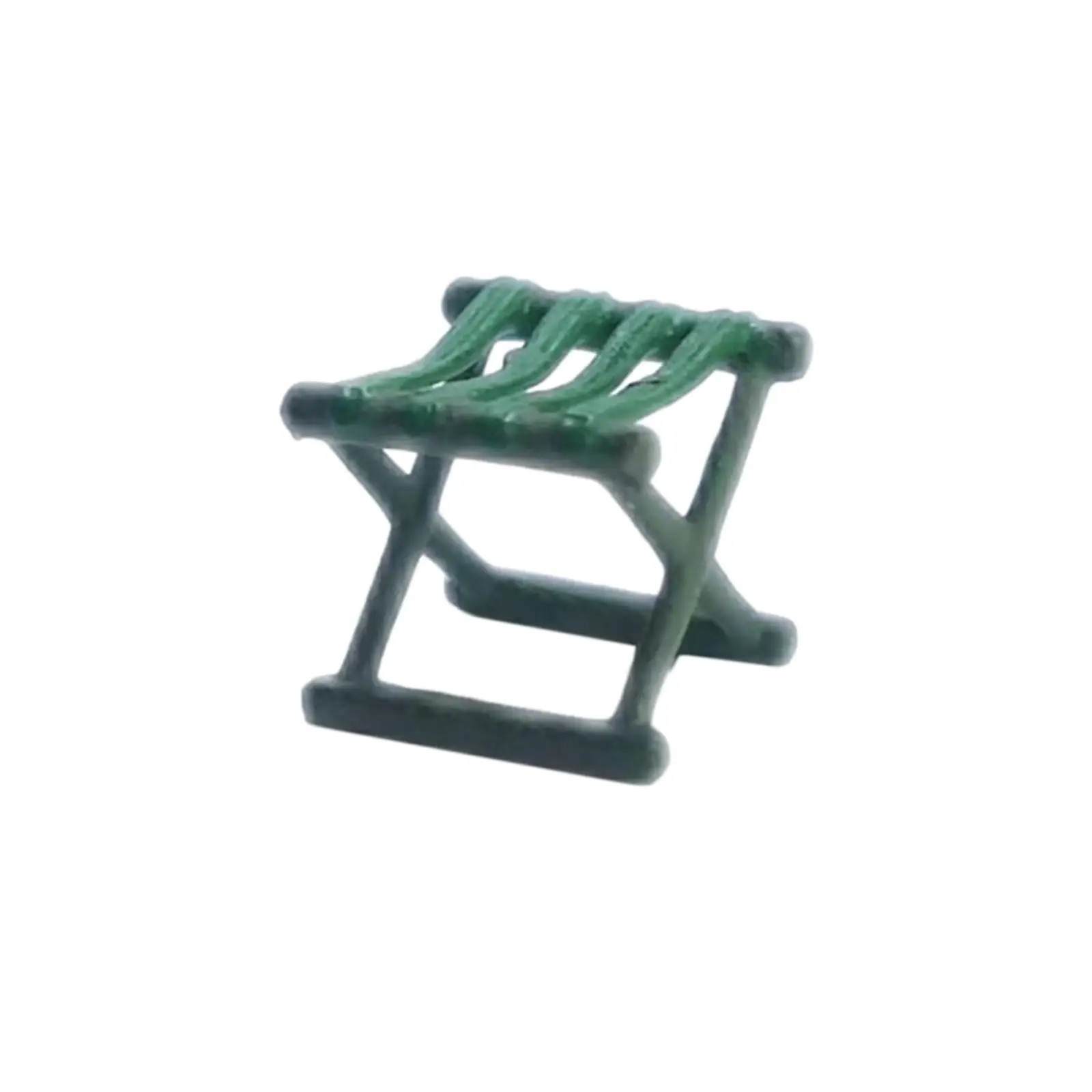 Derva 1/64 Lankstymo Kėdžių Išdėstymas Dekoro Kolekcijas, Pasakos Sodo Traukinių Architektūros Filmo Rekvizitai Miniatiūrinės Scenos Dioramas - 1