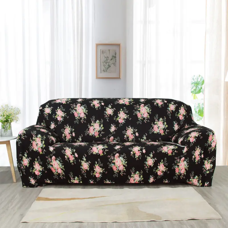 Šiuolaikinės Mažų ir Šviežių Gėlių Sofa Visiškai Padengti Padengtos Elastinga Dulkių Dangtelį Kambarį Trijų Asmuo Derinys Sofa Dangtis - 1