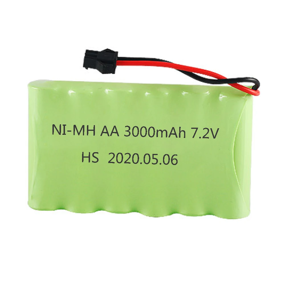 M modelis NIMH Baterijos 7.2 V 3000mah Baterija su Krovikliu nustatyti Rc Žaislas Automobilius, Laivus, Ginklus, Ni-MH AA 2800mah 7.2 v Įkrovimo Baterija (akumuliatorius - 2