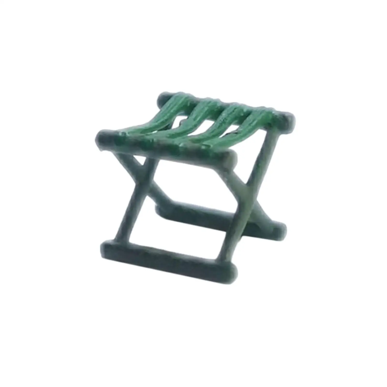 Derva 1/64 Lankstymo Kėdžių Išdėstymas Dekoro Kolekcijas, Pasakos Sodo Traukinių Architektūros Filmo Rekvizitai Miniatiūrinės Scenos Dioramas - 2