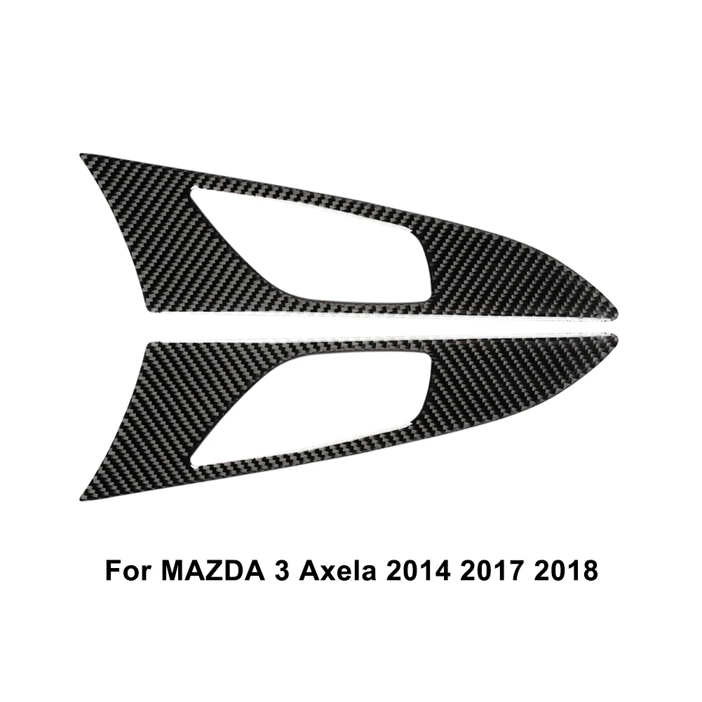 Už MAZDA 3 Axela reikmenys Durų vidinė rankena skydelis papuošti anglies pluošto, automobilių vidaus apdailos lipdukai 2014 m. 2017 m. 2018 m. - 2
