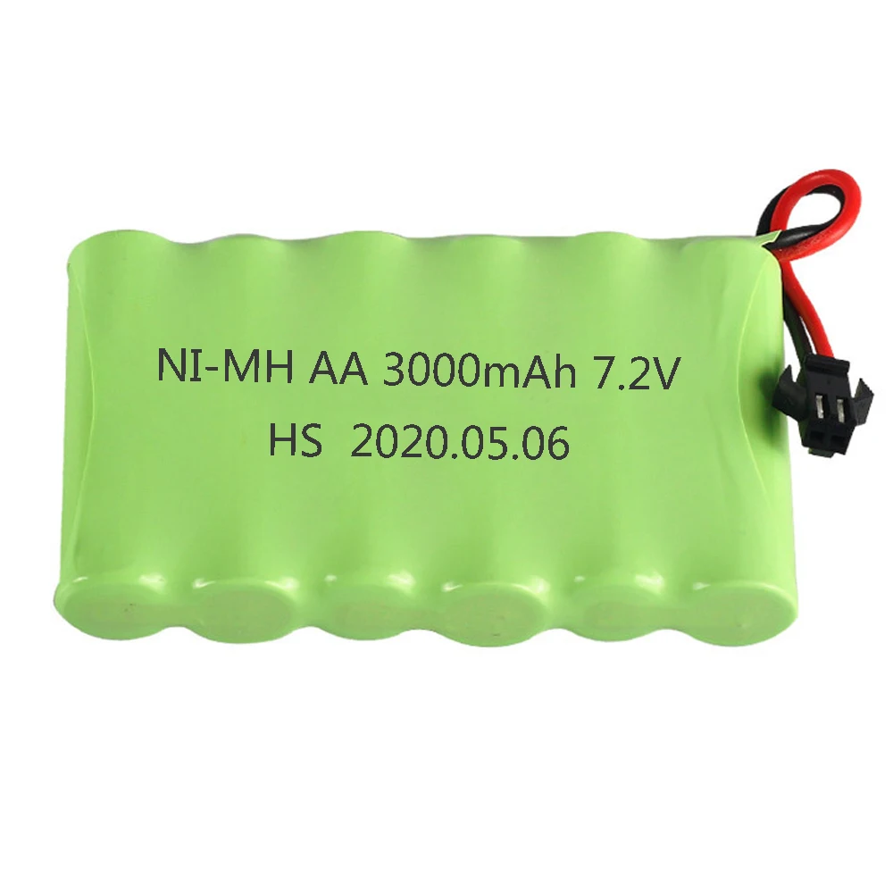 M modelis NIMH Baterijos 7.2 V 3000mah Baterija su Krovikliu nustatyti Rc Žaislas Automobilius, Laivus, Ginklus, Ni-MH AA 2800mah 7.2 v Įkrovimo Baterija (akumuliatorius - 3