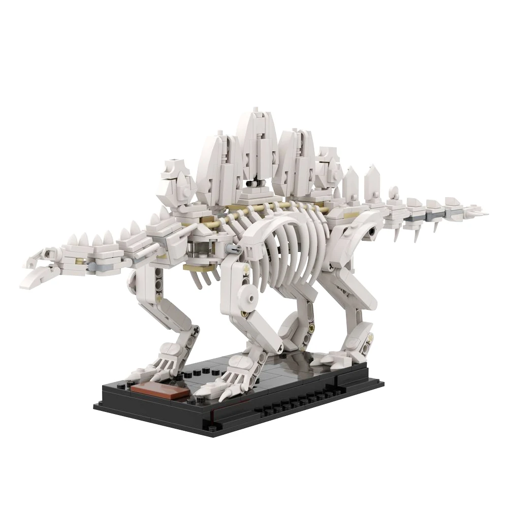 SS Muziejus Dinozaurų Skeletas Ekranas Dinozaurų Iškastinio Skeletas Blokai Nustatyti Stegosaurus Iškastinio Surinkti Plytas, vaikams, žaislai - 3