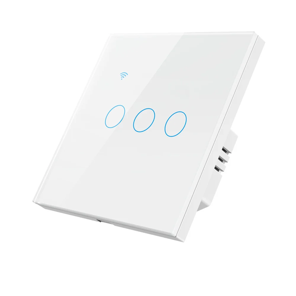 1/2/3/4gang TUYA WiFi Smart Touch Jungiklis Namų Šviesos Sienos Mygtuką Neutralų Laidą Alexa Ir Namų Asistentas ES Standartą. - 4