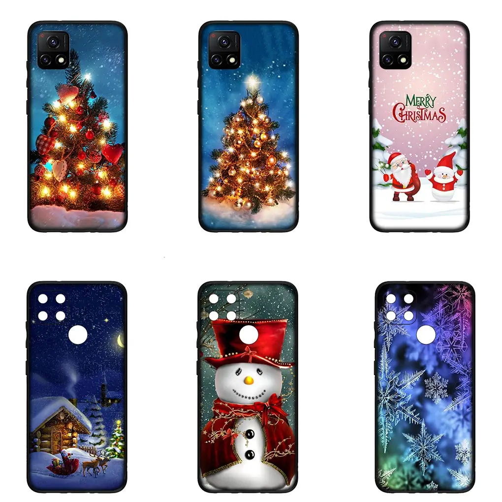 Medžio sniego Linksmų Kalėdų Senį Telefono Dangtelį Samsung Galaxy A10 A20 A22 A30 A31 A32 A50 A51 A52 A53 A72 A33 A73 Minkštas Atveju - 4