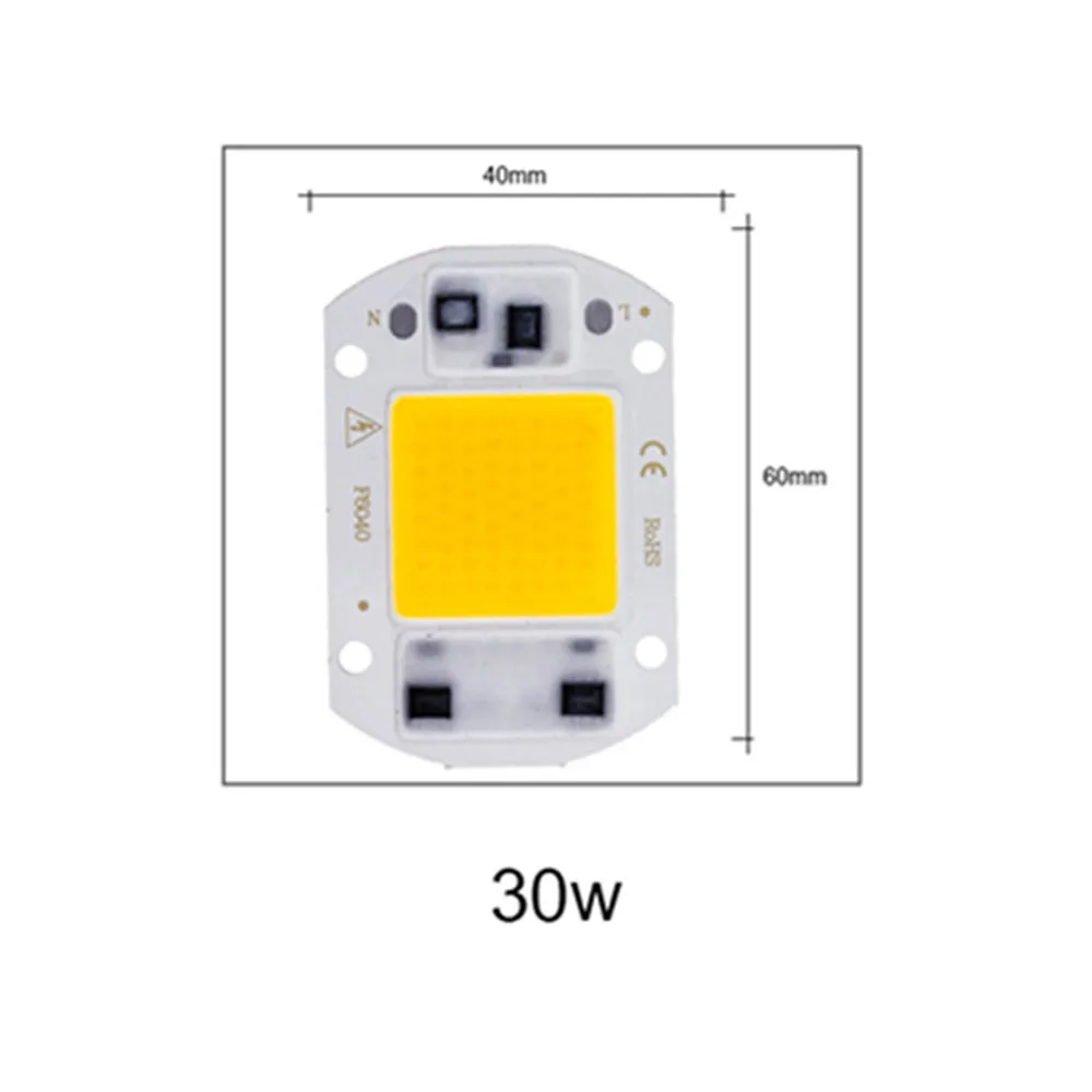 110V, 220V LED Lustas 30W COB (Chip nereikia Vairuotojo LED Lemputė Karoliukai Potvynių Šviesos Prožektorius 