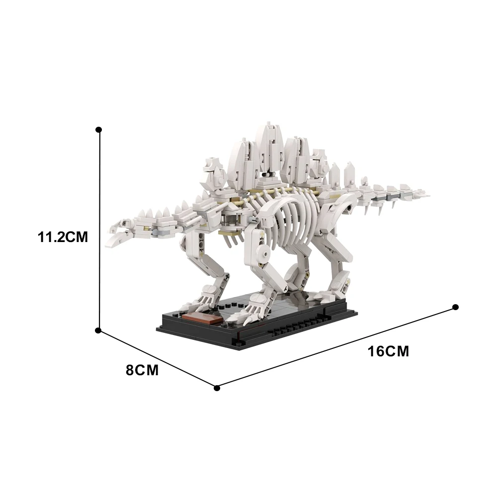 SS Muziejus Dinozaurų Skeletas Ekranas Dinozaurų Iškastinio Skeletas Blokai Nustatyti Stegosaurus Iškastinio Surinkti Plytas, vaikams, žaislai - 5